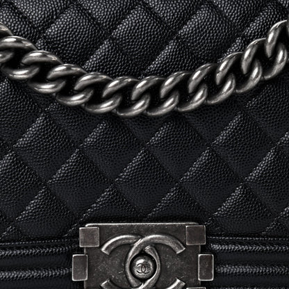 Chanel Caviar Quilted Medium Boy Flap Black 8 of 14