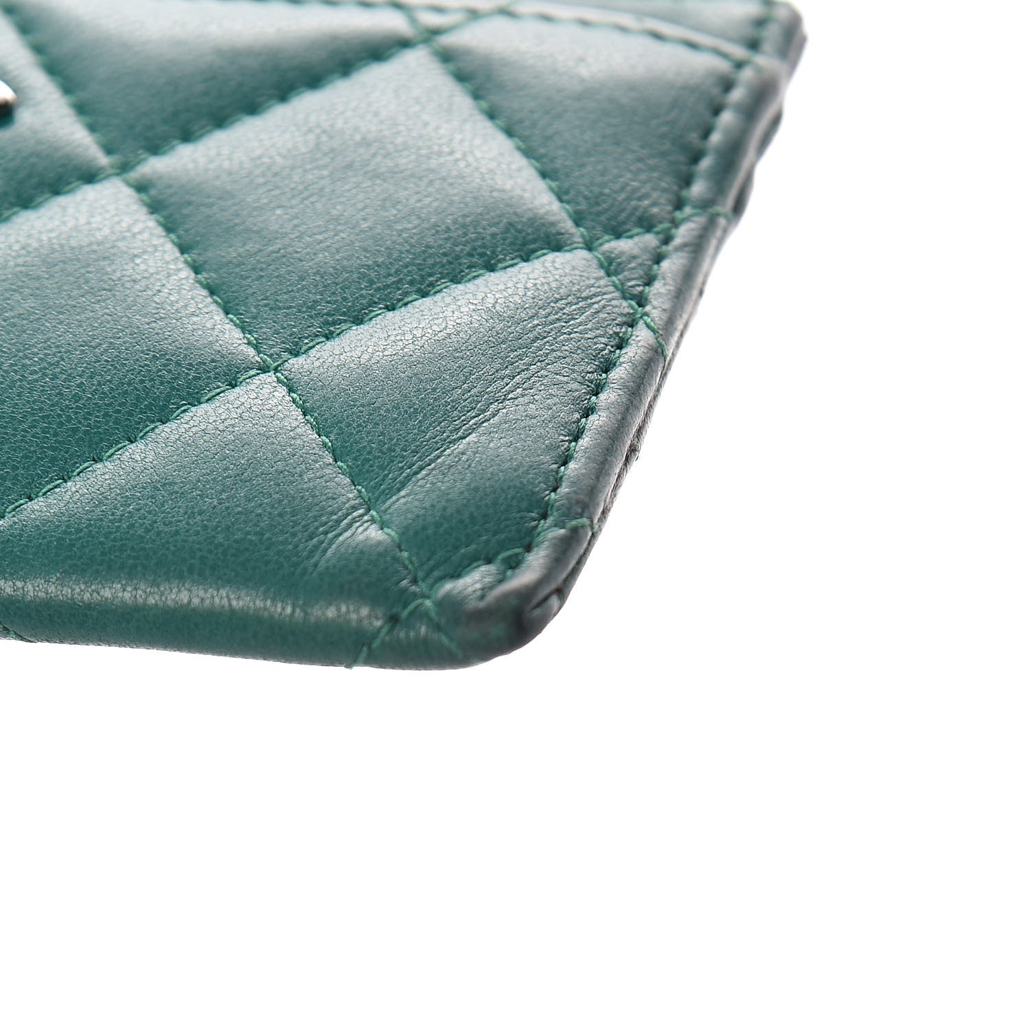 Chanel Lambskin Quilted Card Holder Green 10 of 11