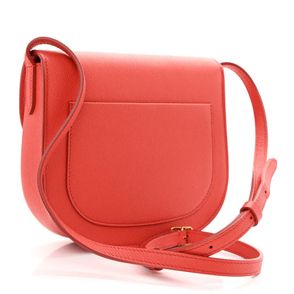 Celine Grained Calfskin Small Trotteur Coquelicot 3 of 9