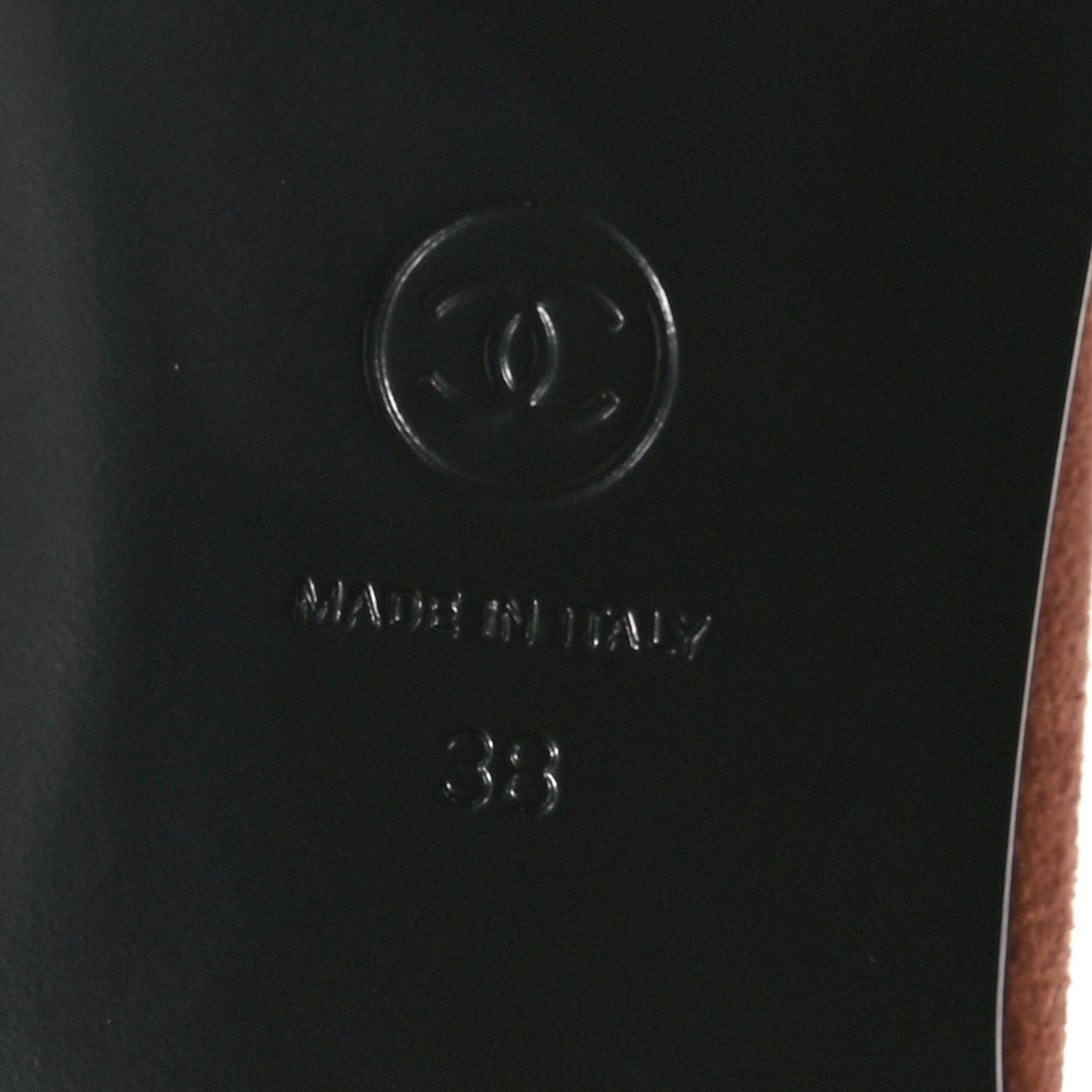 Velvet Cap Toe CC Ballerina Flats 38 Brown Black