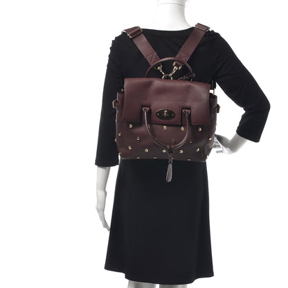 Mulberry Calfskin Studded Medium Cara Delevingne Convertible Satchel Oxblood 2 of 9