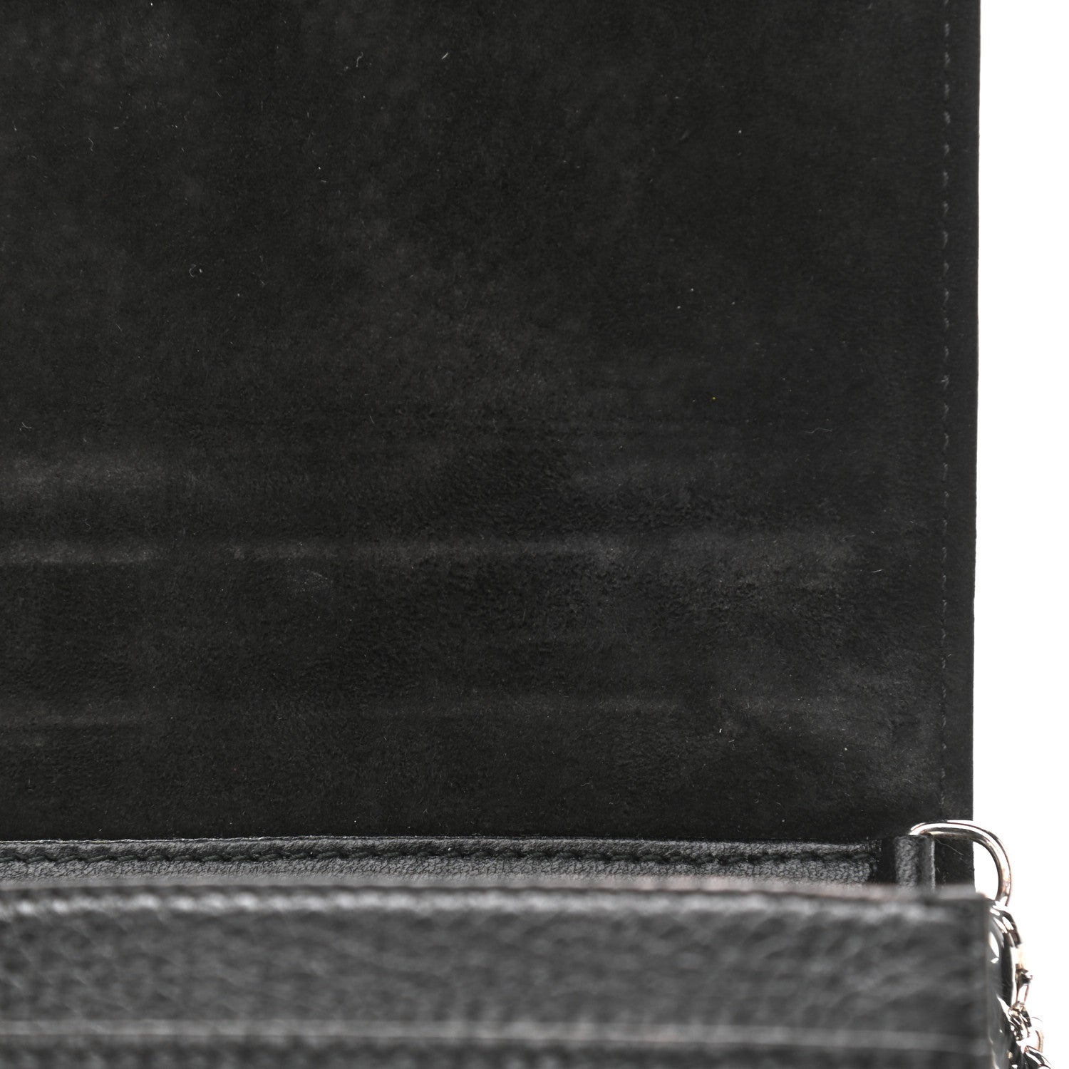 Christian Dior Grained Calfskin Diorama Wallet on Chain Pouch Black 10 of 10