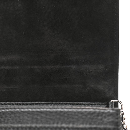 Christian Dior Grained Calfskin Diorama Wallet on Chain Pouch Black 10 of 10