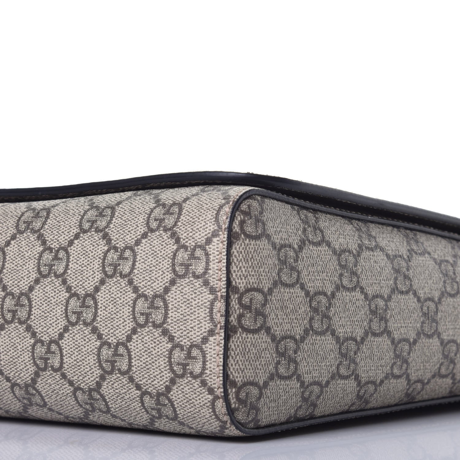 Gucci GG Supreme Monogram Web Flap Messenger Bag Black 8 of 8