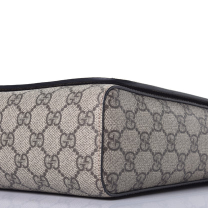 Gucci GG Supreme Monogram Web Flap Messenger Bag Black 8 of 8