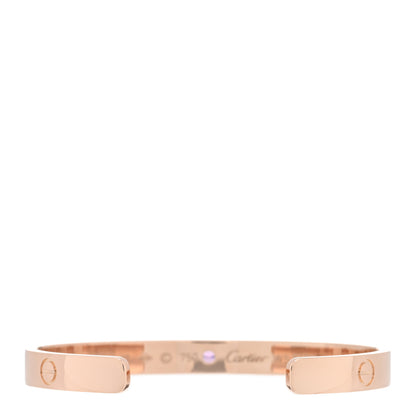 Cartier 18K Pink Gold Pink Sapphire LOVE Cuff Bracelet 17 2 of 3