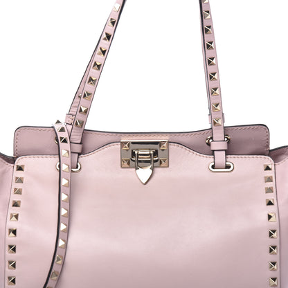 Valentino Garavani Vitello Small Rockstud Tote Water Rose 6 of 10