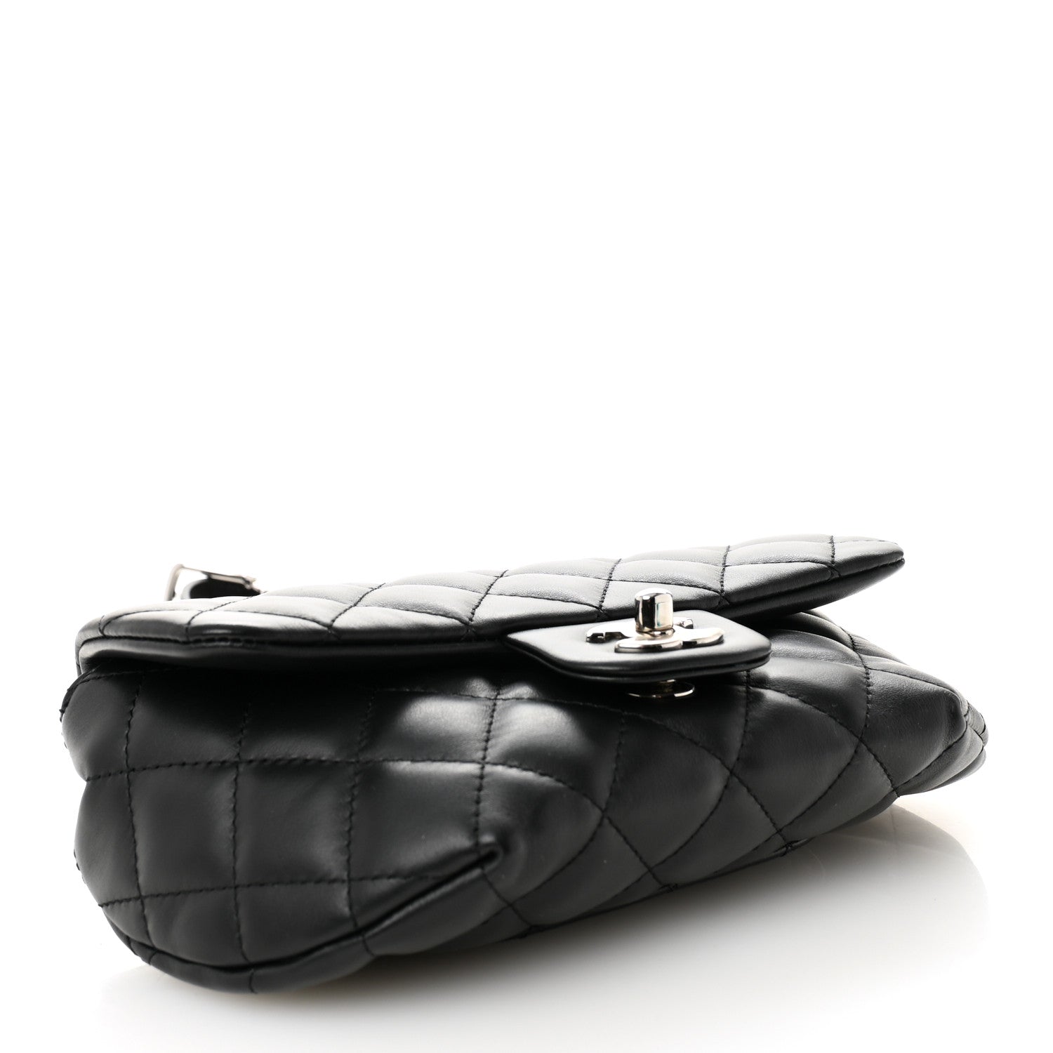 Chanel Calfskin Quilted CC Uniform Flap Belt Bag Black 4 of 10