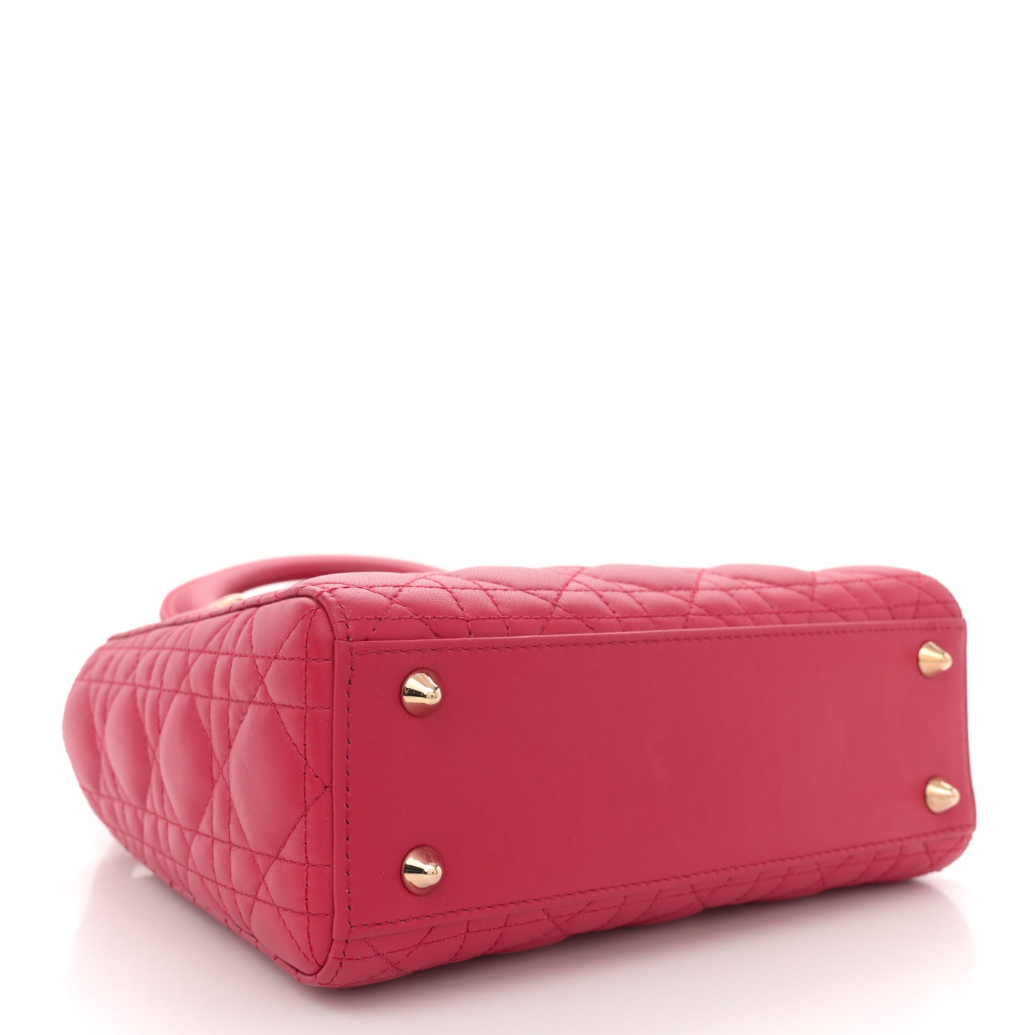 Christian Dior Lambskin Cannage Dioramour Small My ABCDior Lady Dior Fraise 4 of 10