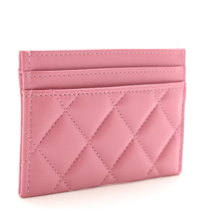Chanel Lambskin Quilted Crystal Star Card Holder Pink 4 of 10