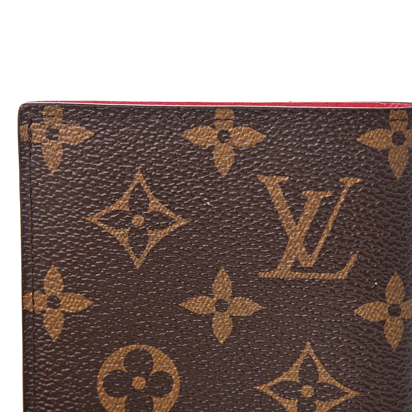 Monogram My LV Heritage Passport Cover Fuchsia White