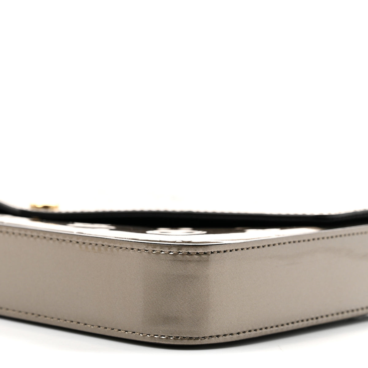 Vernis Felicie Pochette Chain Wallet Champagne Metallise