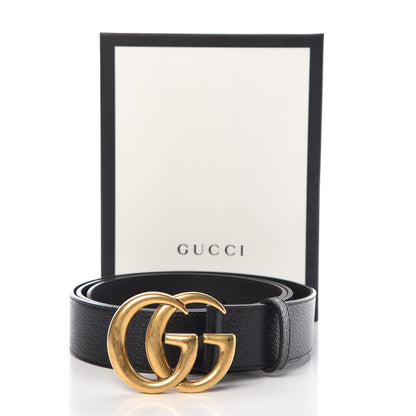 Gucci Textured Dollar Calfskin Double G 40mm Belt 120 48 Black 7 of 7