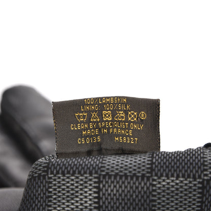 Louis Vuitton Lambskin Damier Graphite Mens Gloves 4 of 5