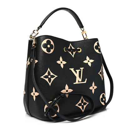 Louis Vuitton Empreinte Monogram Giant Neonoe MM Black Beige 4 of 13