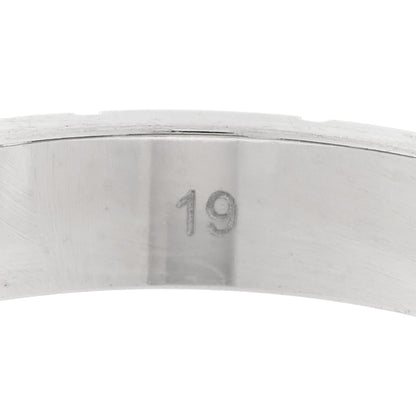 Gucci 18K White Gold Diamond Icon Band Ring 59 8.75 5 of 6