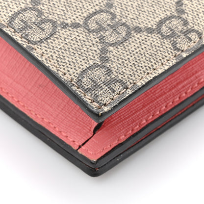 Gucci GG Supreme Monogram Face Embroidered Chain Wallet Pink 12 of 13