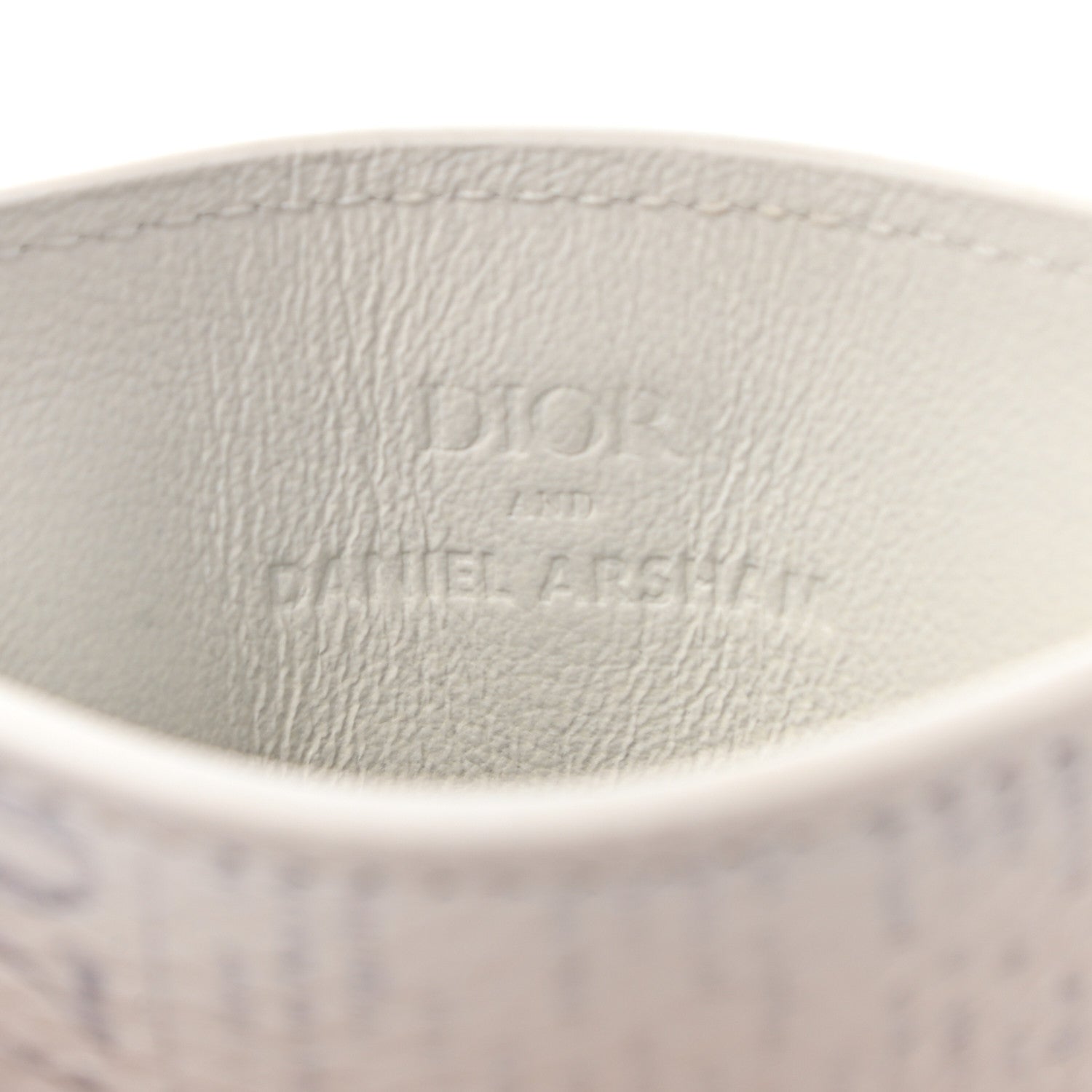 Christian Dior X DANIEL ARSHAM Grained Calfskin Newspaper Phone Holder White 6 of 9