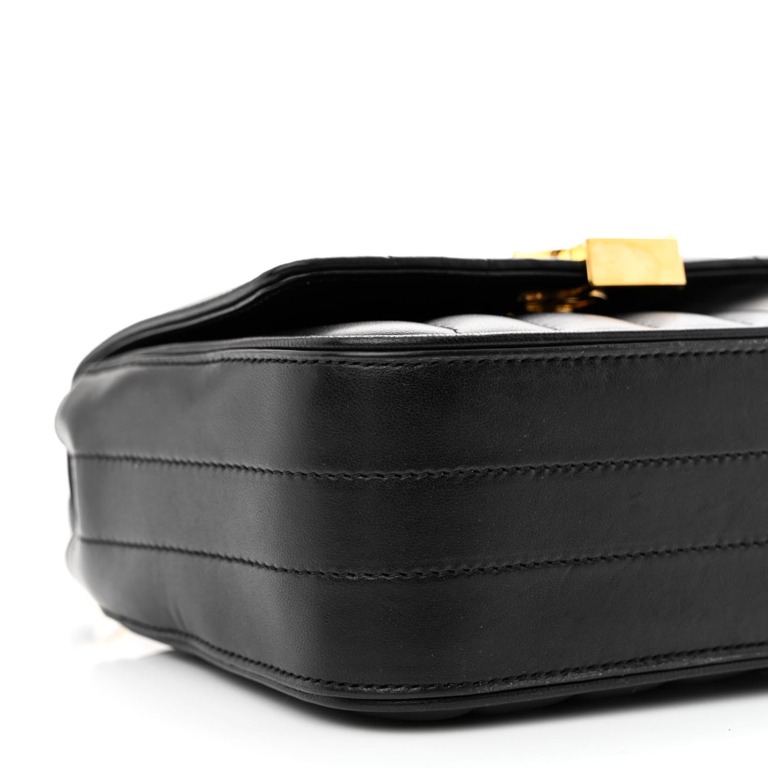 Saint Laurent Lambskin Matelasse Monogram Small Vicky Chain Bag Black 10 of 11