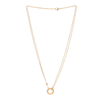 Cartier 18K Yellow Gold 2 Diamond LOVE Necklace 3 of 5