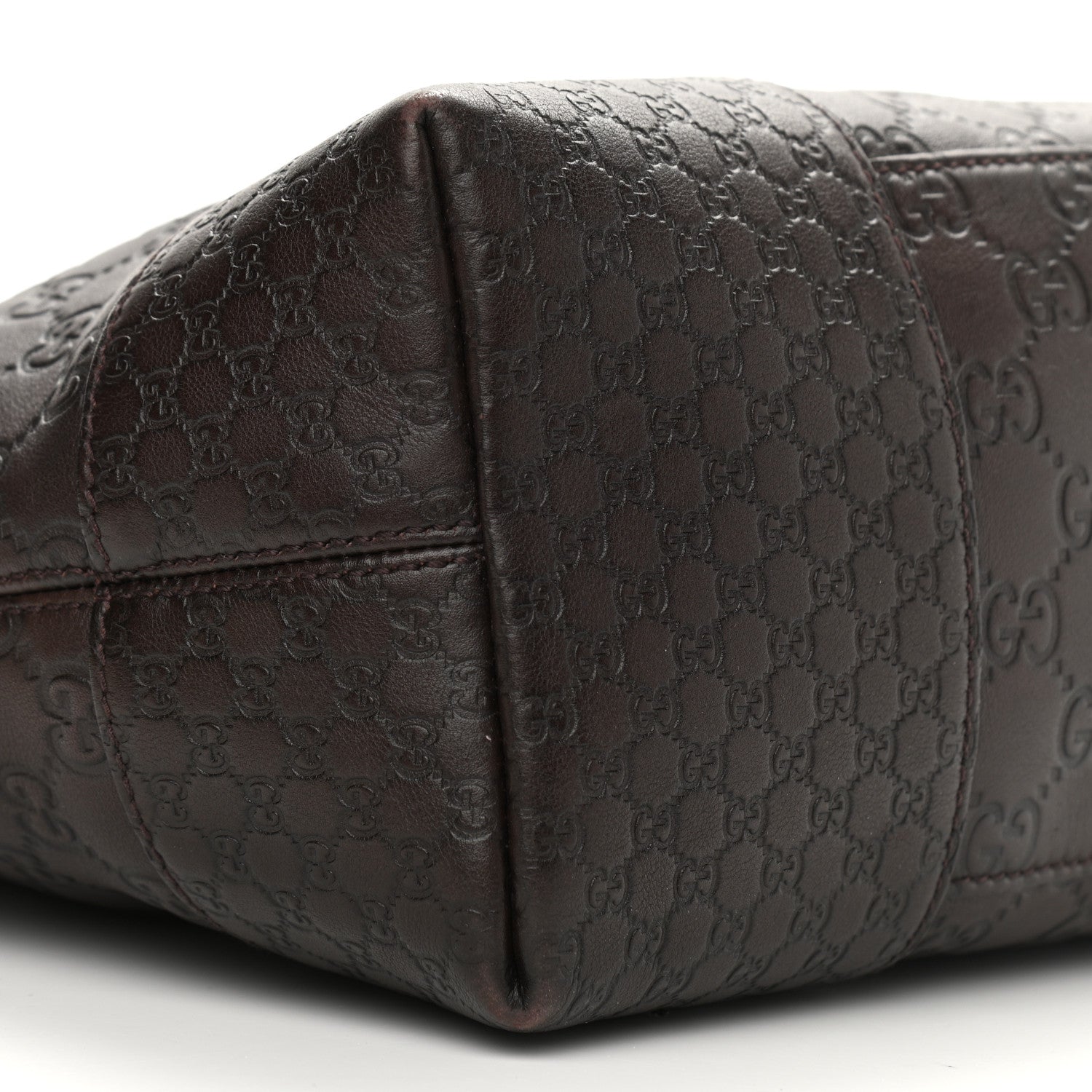 Gucci Guccissima Medium Bree Foldover Tote Chocolate 9 of 11