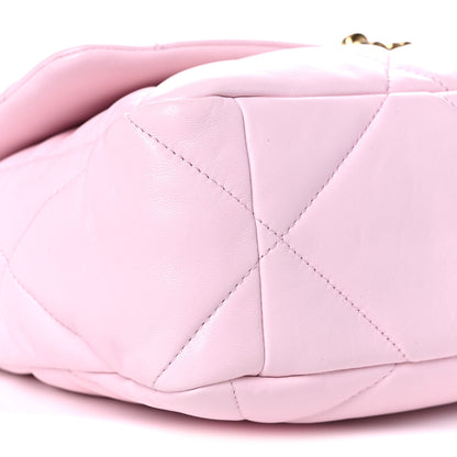Chanel Lambskin Quilted Large Chanel 19 Flap Light Pink 8 of 11