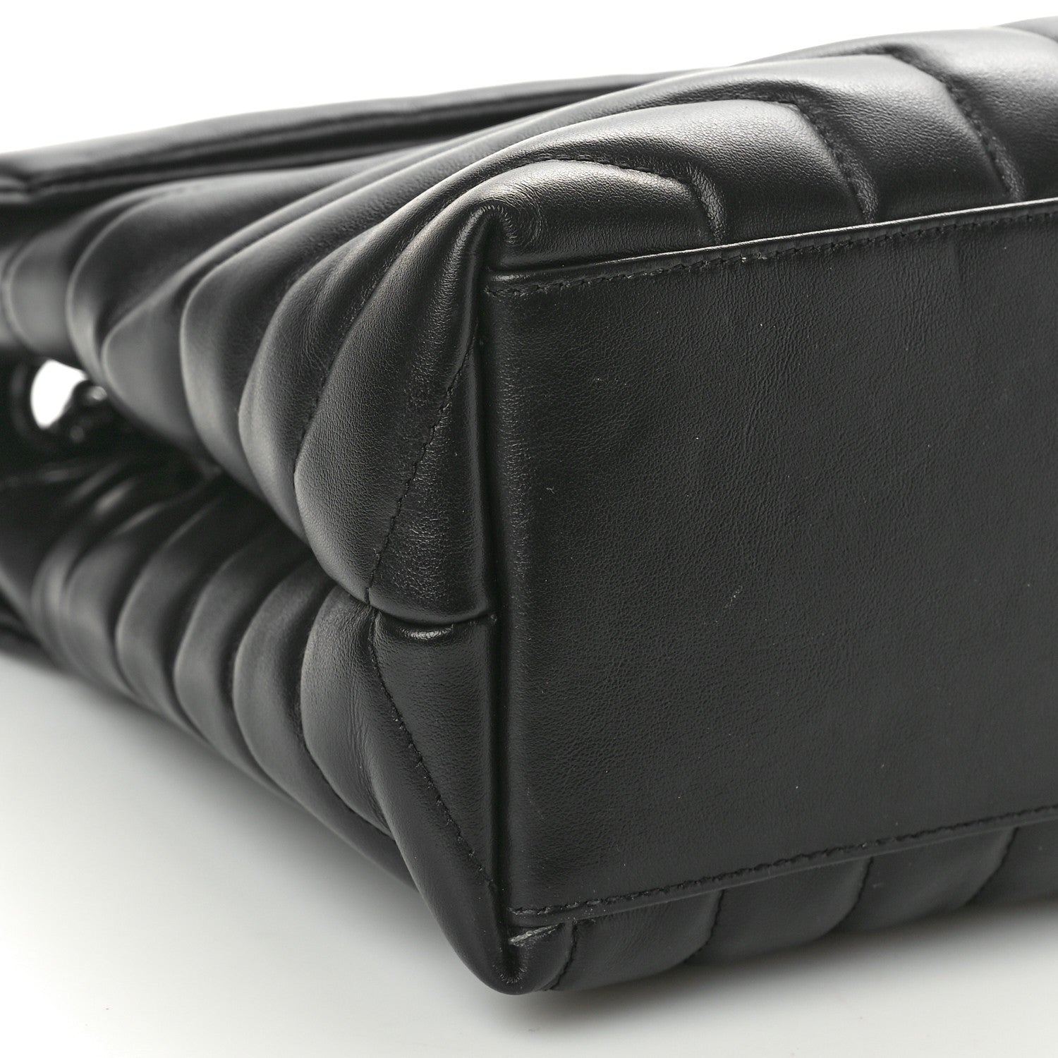 Saint Laurent Calfskin Y Quilted Monogram Monochrome Medium Loulou Chain Satchel Black 10 of 11