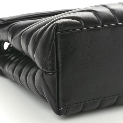 Saint Laurent Calfskin Y Quilted Monogram Monochrome Medium Loulou Chain Satchel Black 10 of 11