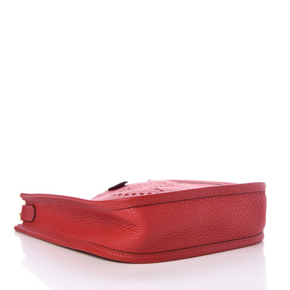 Hermes Taurillon Clemence Evelyne TPM Rouge Casaque 4 of 8