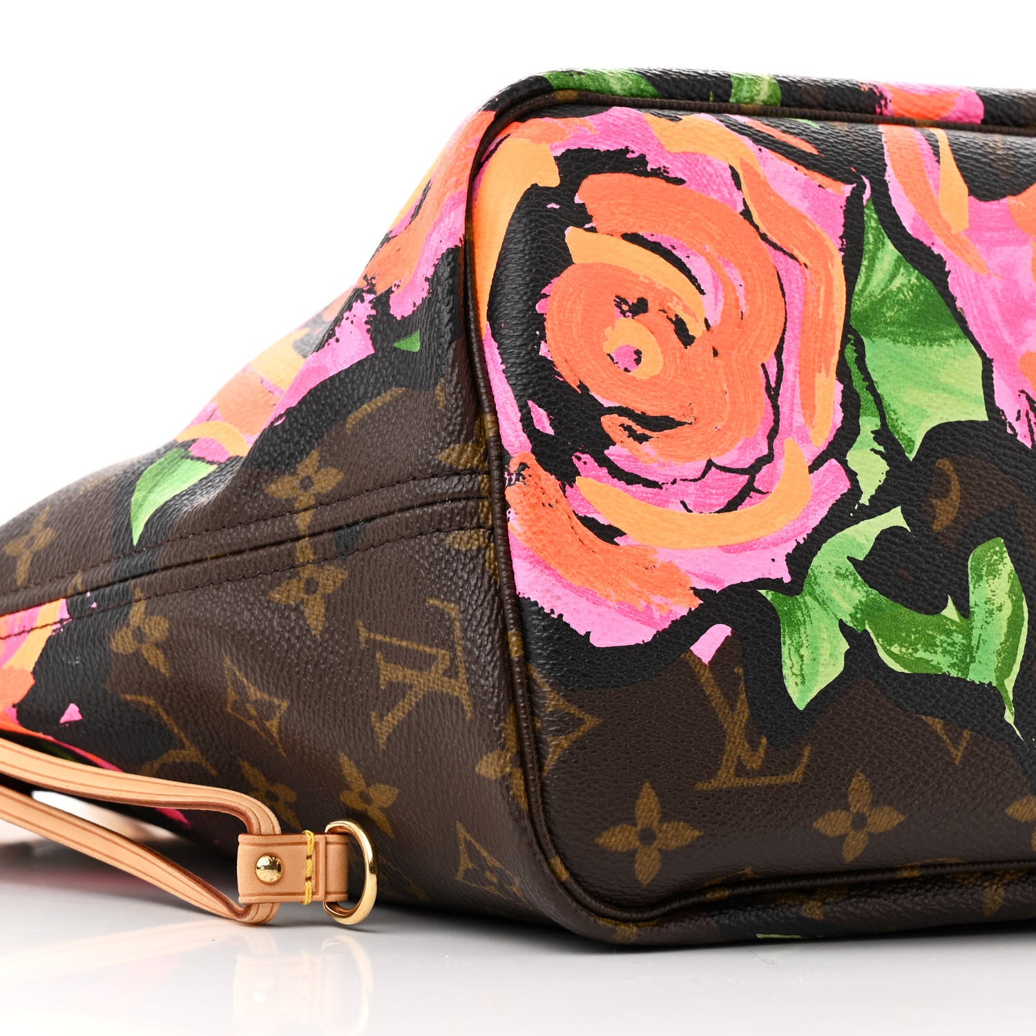 Louis Vuitton Monogram Roses Neverfull MM 8 of 9