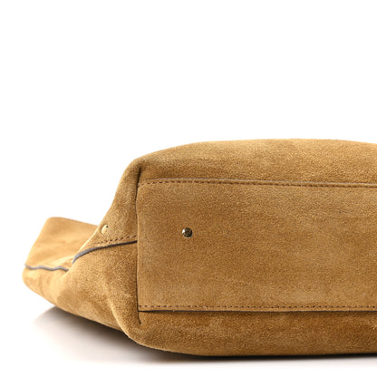 Chloe Suede Calfskin Small Marcie Hobo Bag Gold Khaki 9 of 10