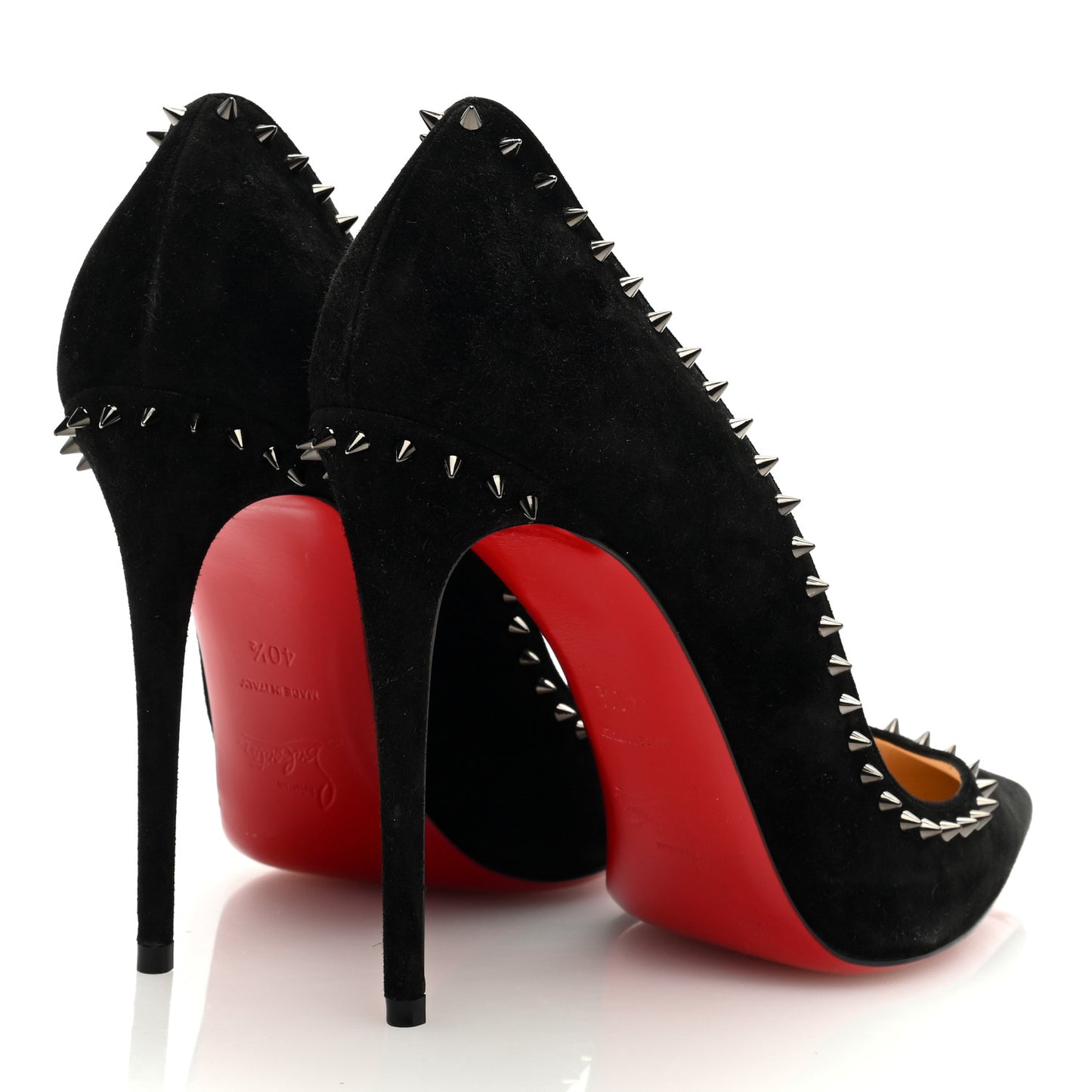Suede Studded Anjalina 85 Pumps 40.5 Black