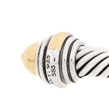 David Yurman Sterling Silver 14K Yellow Gold 5mm Cable Classics Dome Bracelet 3 of 3