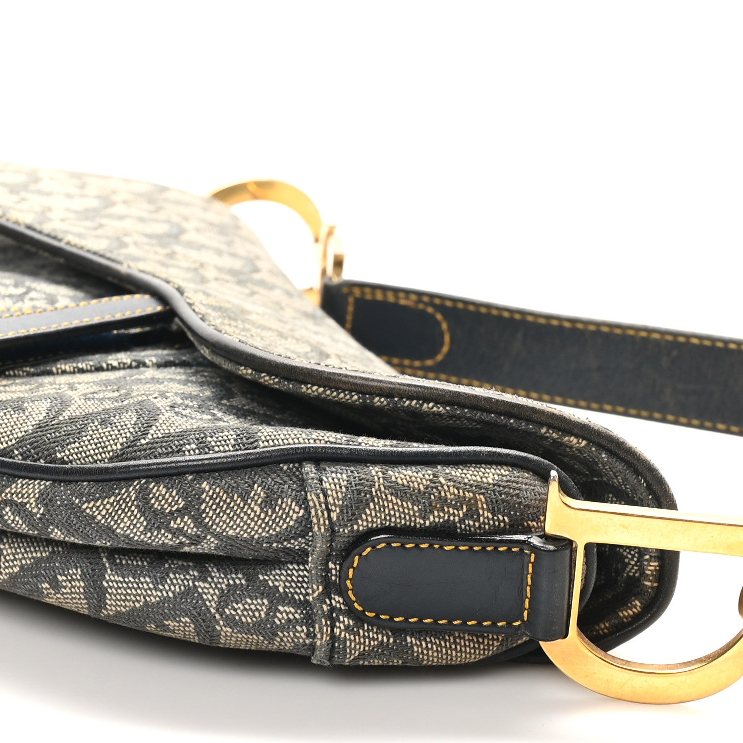 Christian Dior Monogram Saddle Bag Blue 10 of 11