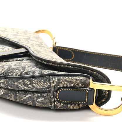 Christian Dior Monogram Saddle Bag Blue 10 of 11