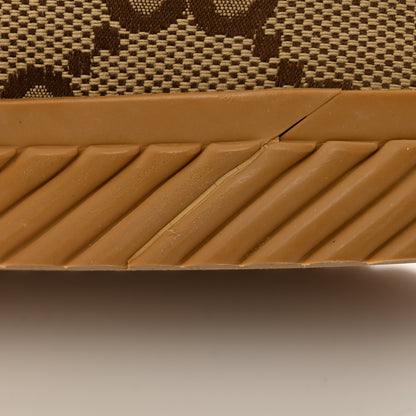 Gucci Monogram Jumbo GG New Lace Papin Mens Tortuga High Top Sneakers 11.5 Camel Ebony Black 10 of 10