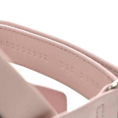 Hermes Suede Goatskin Womens Chypre Sandals 37.5 Rose Porcelaine 8 of 9