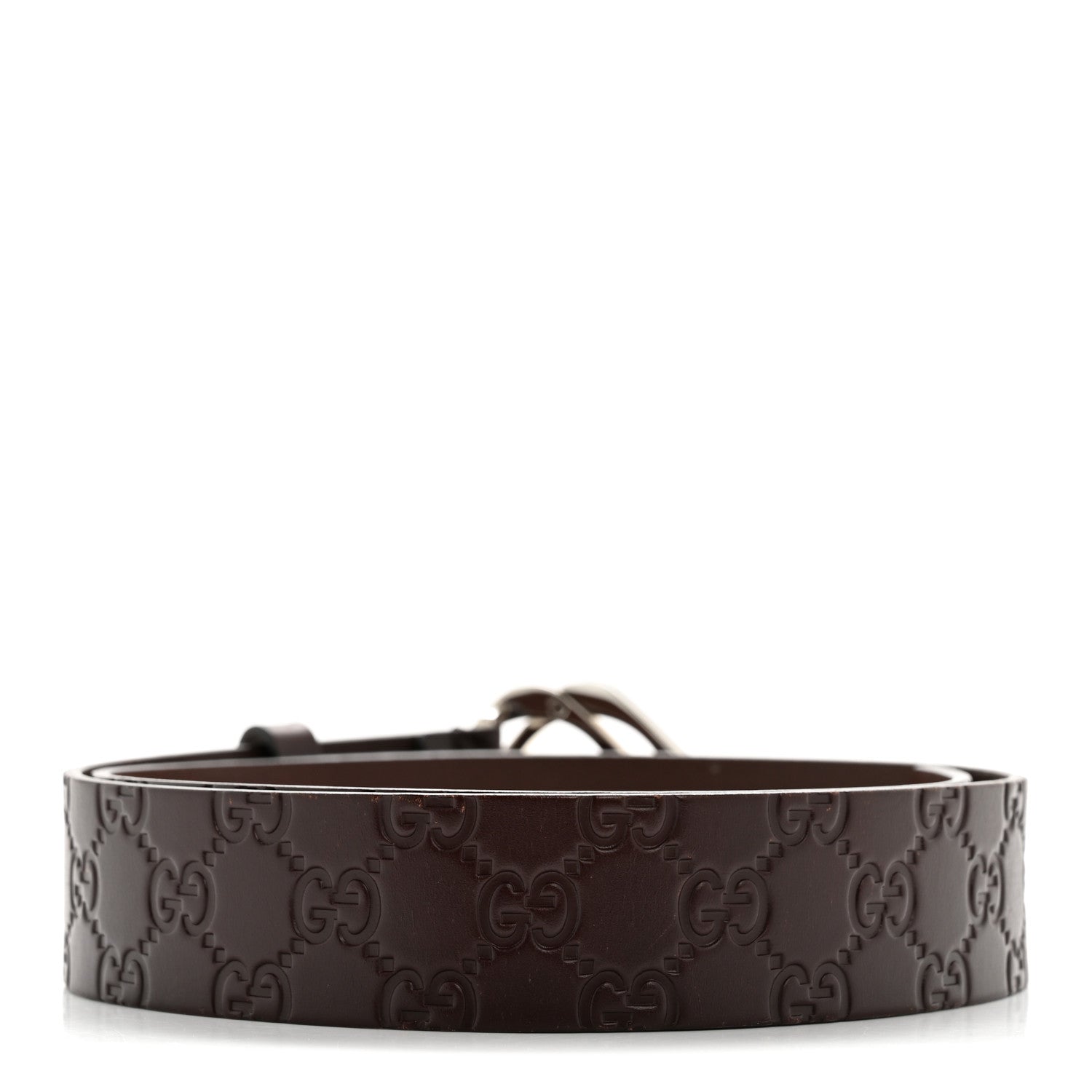 Gucci Guccissima Square G Belt 85 34 Brown 2 of 8