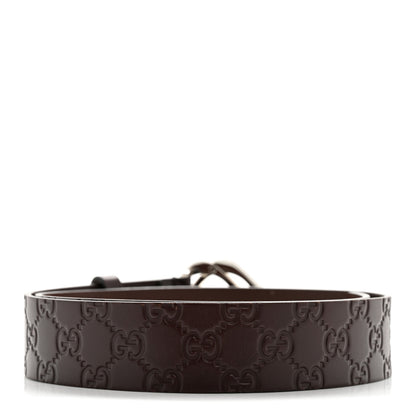 Gucci Guccissima Square G Belt 85 34 Brown 2 of 8