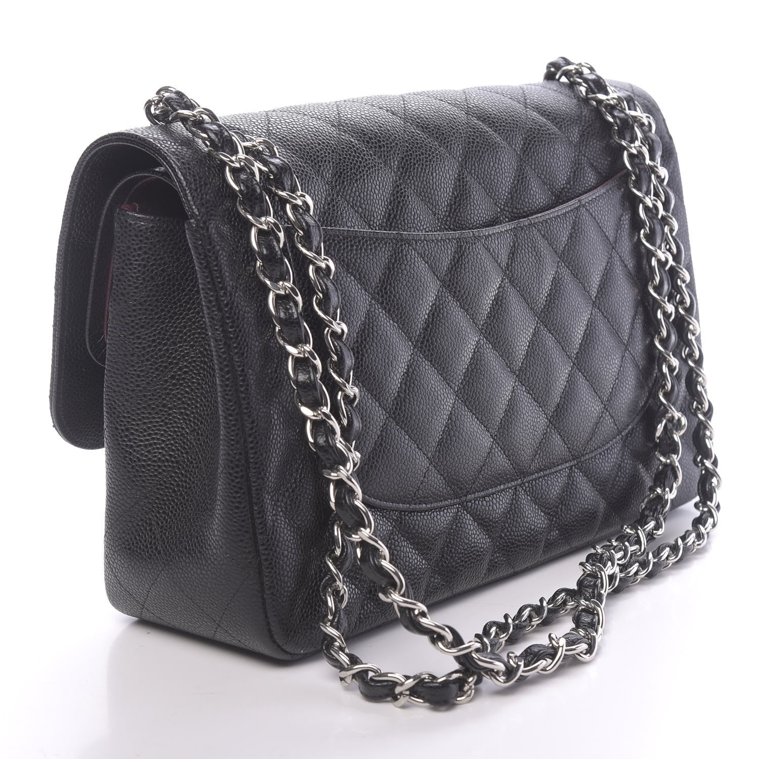 Chanel Caviar Quilted Jumbo Double Flap Black 3 of 10