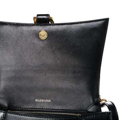 Balenciaga Shiny Box Calfskin Small Hourglass Top Handle Bag Black 11 of 16