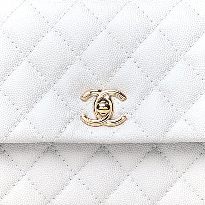 Chanel Caviar Quilted Mini Coco Handle Flap Light Grey 8 of 10