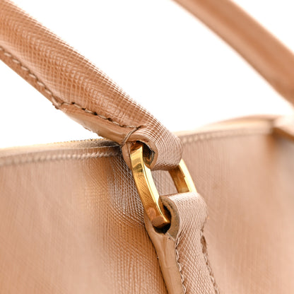 Prada Saffiano Lux Extra Large Galleria Double Zip Tote Caramel 18 of 19