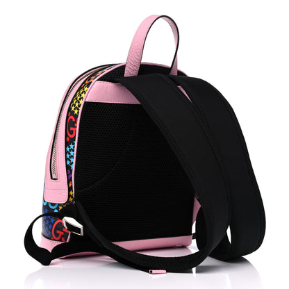 Gucci GG Supreme Monogram Psychedelic Small Day Backpack Black Multicolor Sugar Pink 2 of 10
