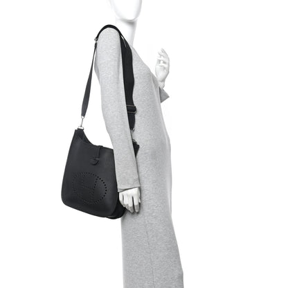Hermes Taurillon Clemence Evelyne III PM Black 2 of 10