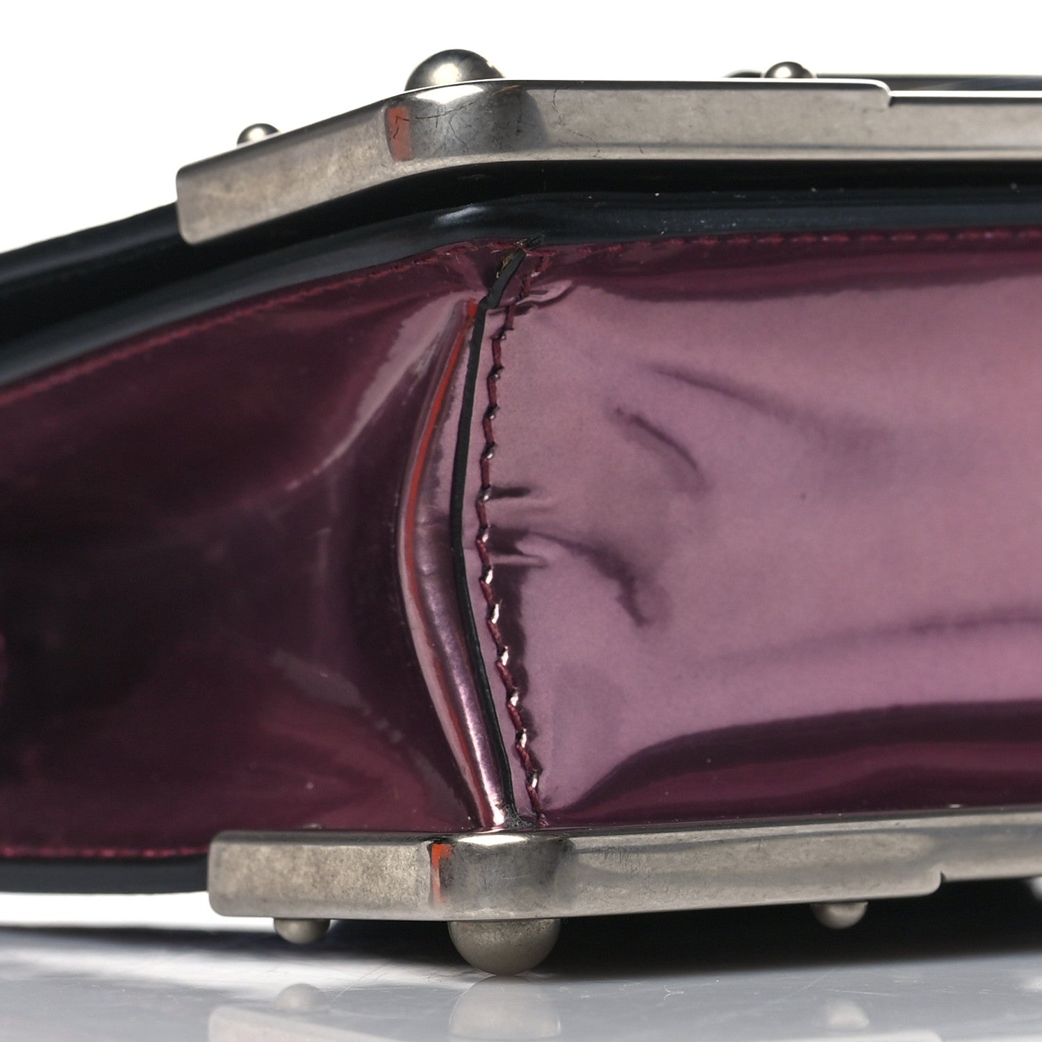 Prada Metallic Vitello Saffiano Cahier Bag Ibisco Black 7 of 8