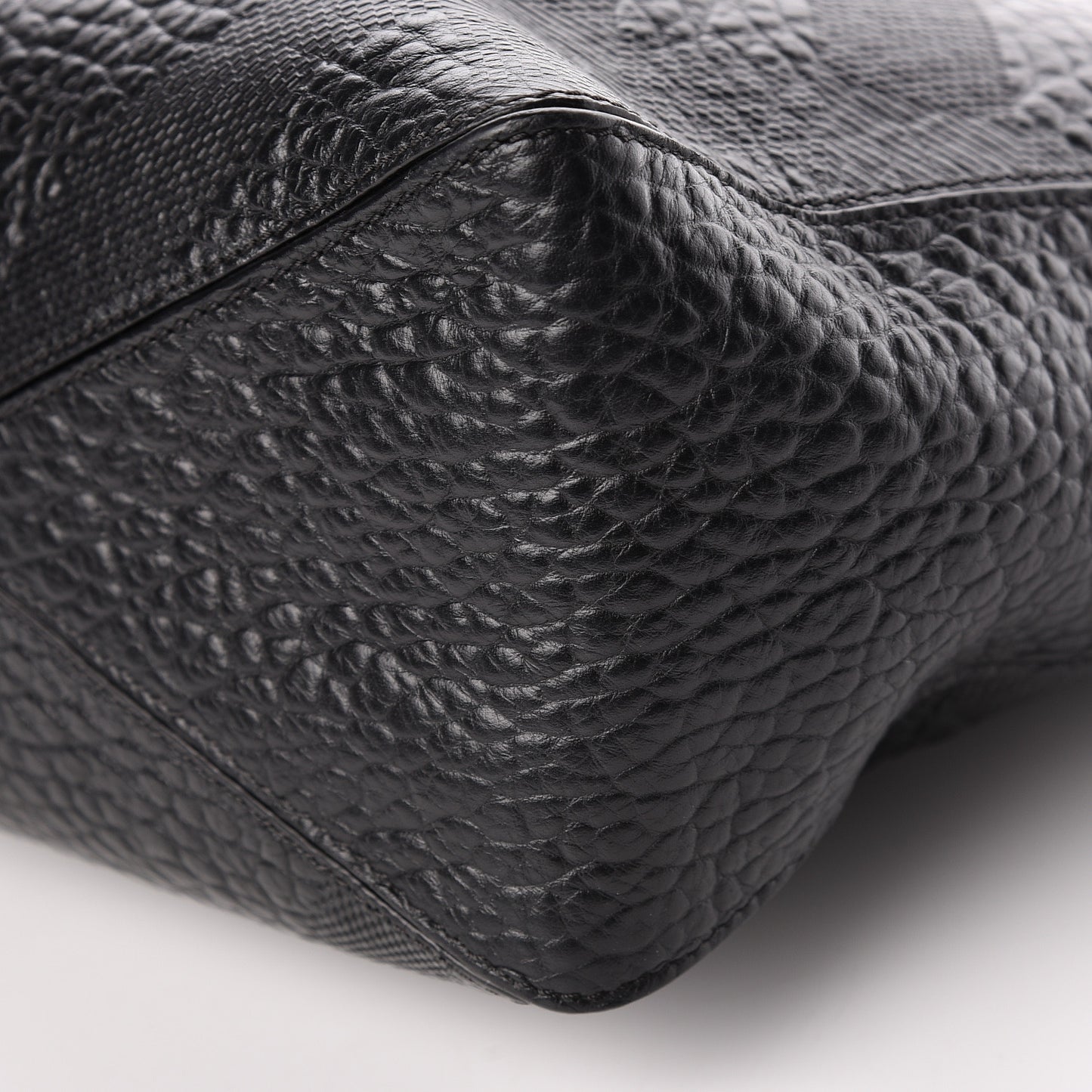 Heritage Grain Check Embossed Medium Dewsbury Tote Black