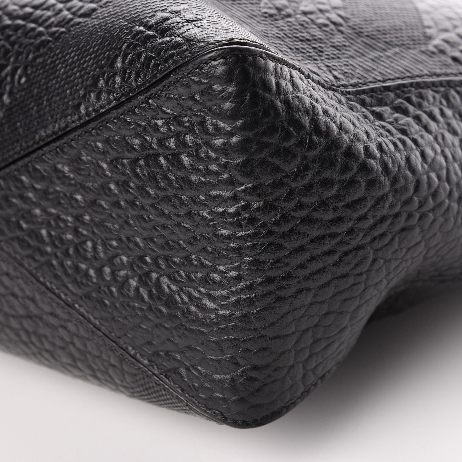Burberry Heritage Grain Check Embossed Medium Dewsbury Tote Black 10 of 11