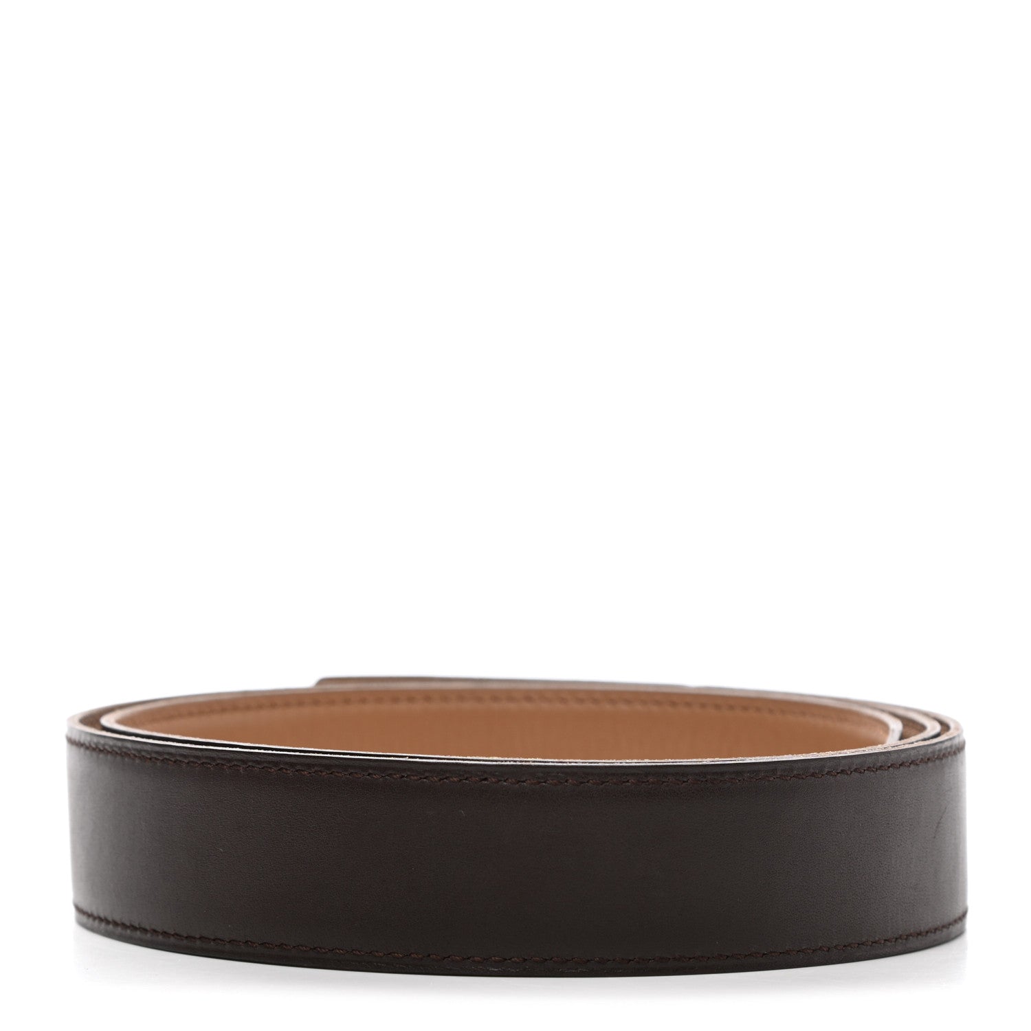Hermes Chamonix Swift 32mm Belt Strap 90 Chocolate Biscuit 2 of 8