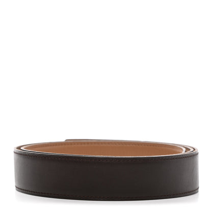 Hermes Chamonix Swift 32mm Belt Strap 90 Chocolate Biscuit 2 of 8